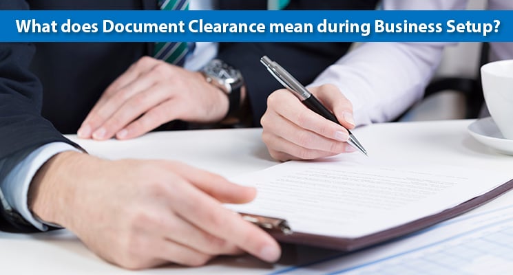 What does Document Clearance mean during Business Setup?