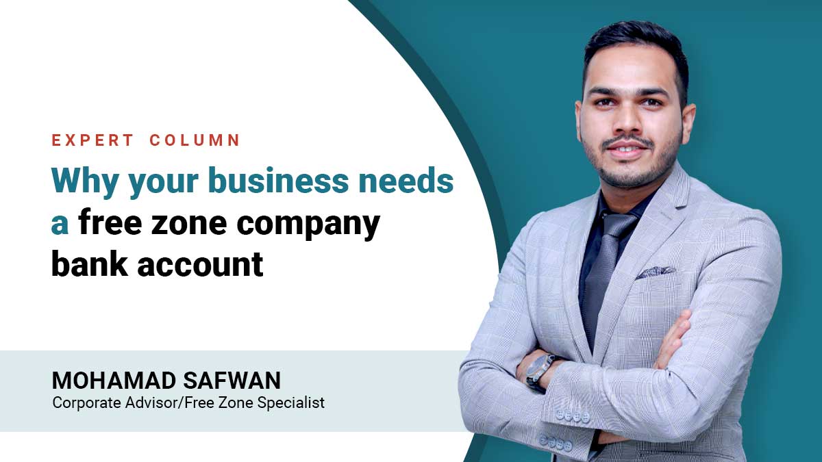 free zone company bank account opening