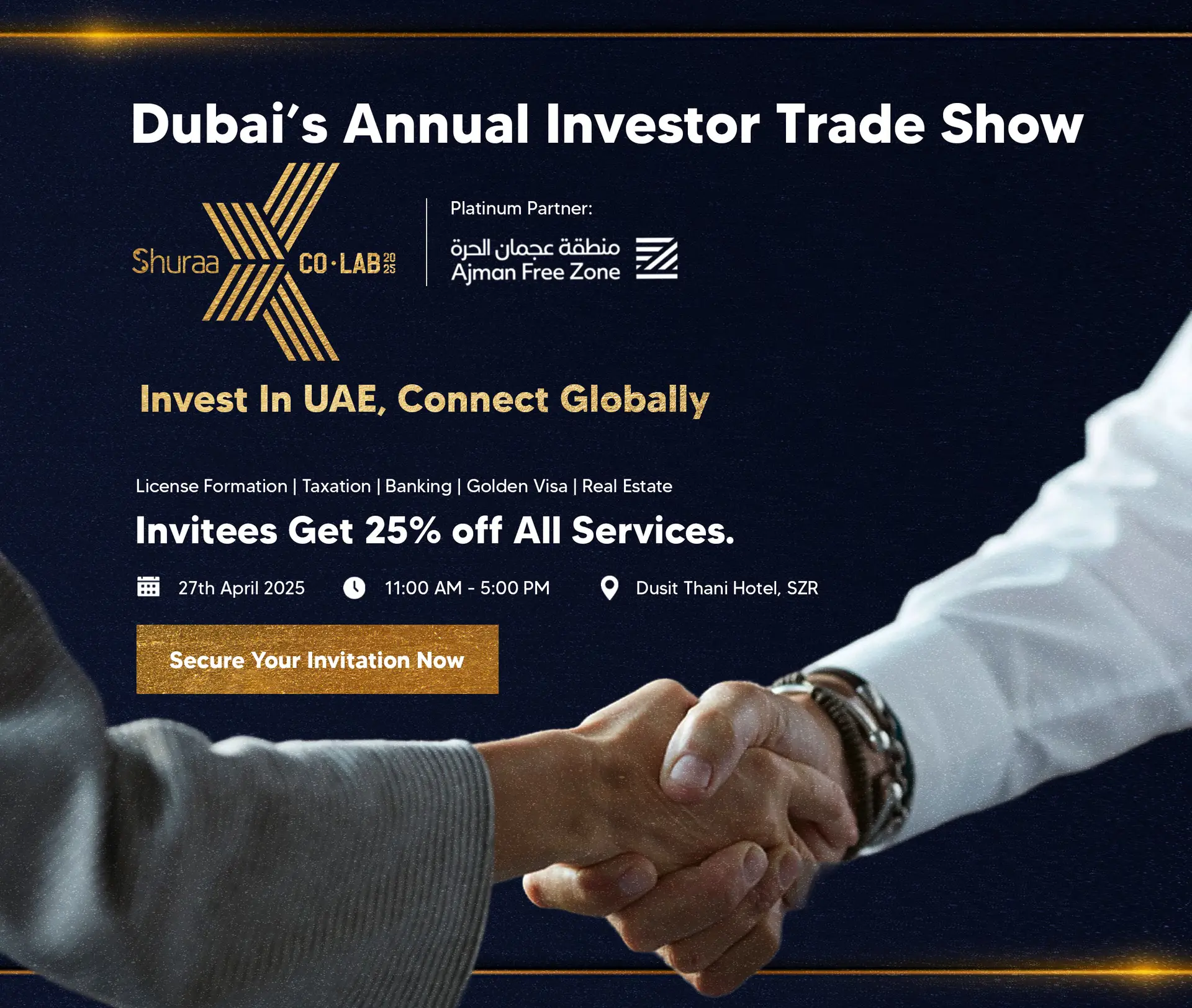Shuraa Co-Lab 2025 Ajman Free Zone Platinum Sponsor